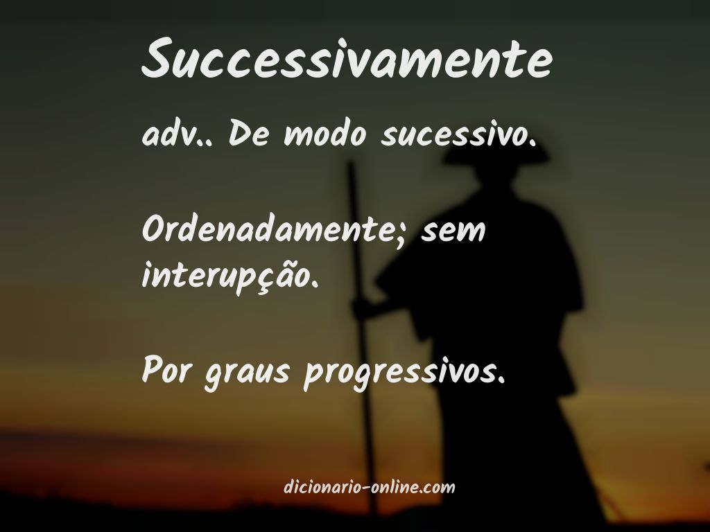 Significado de successivamente