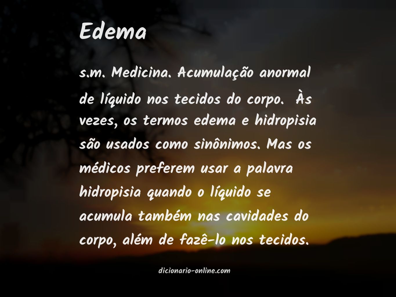 Significado de edema