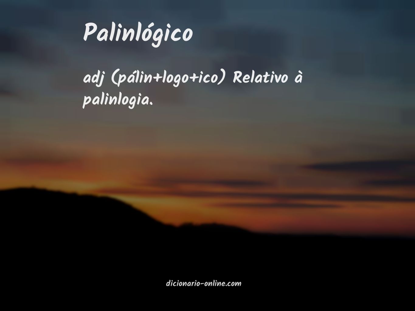 Significado de palinlógico