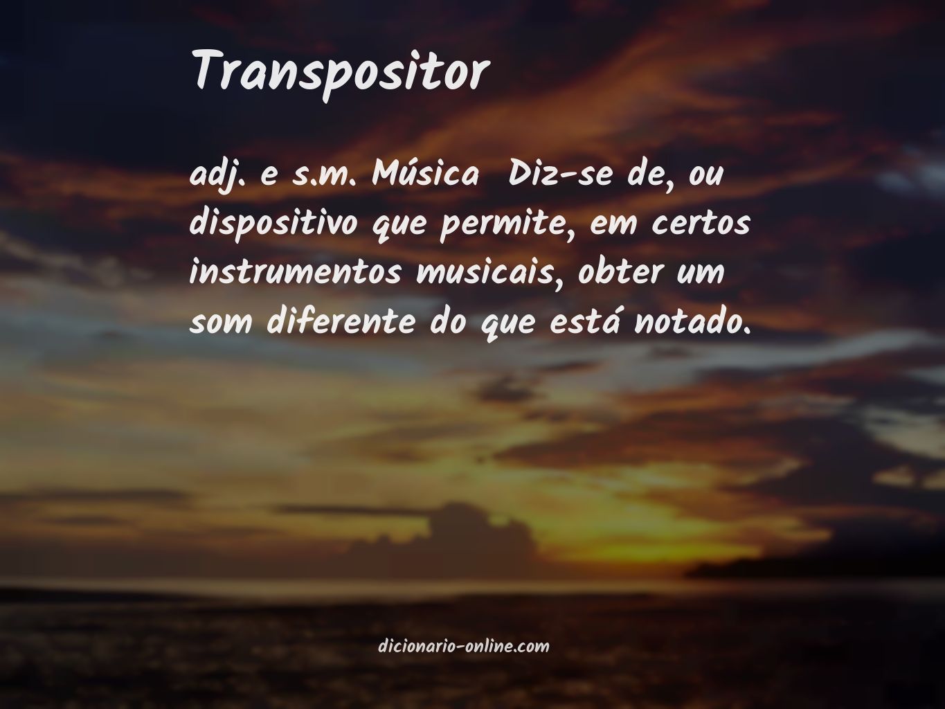 Significado de transpositor