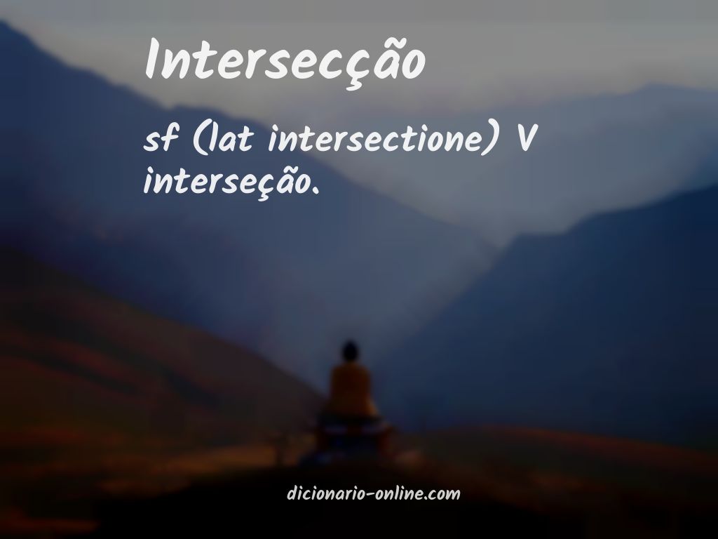 Significado de intersecção