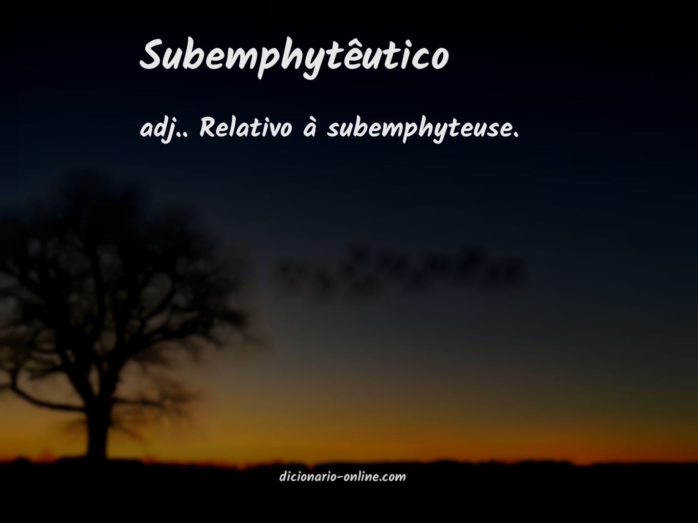 Significado de subemphytêutico