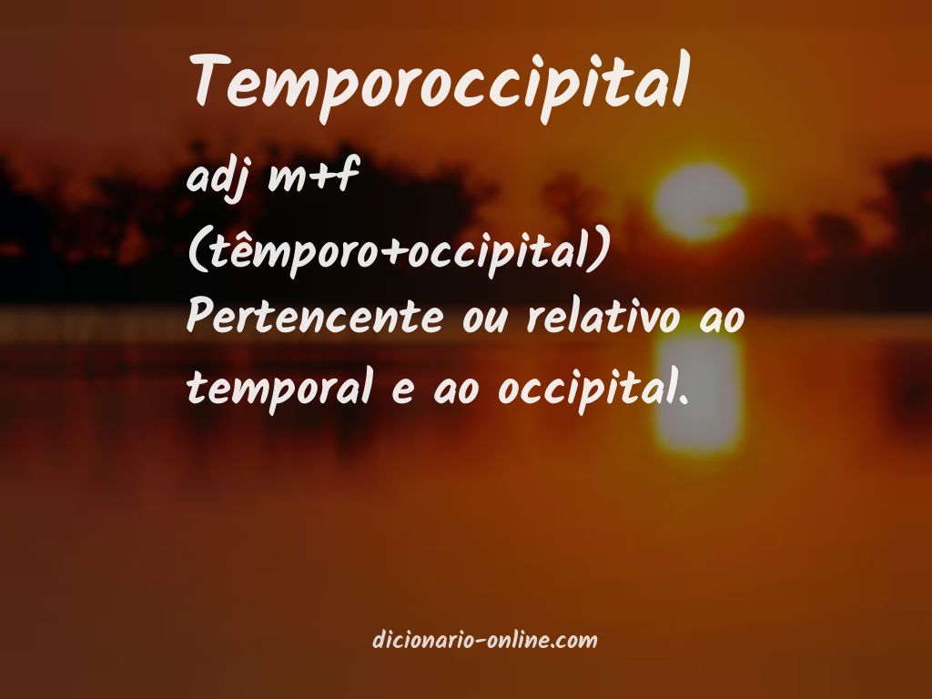 Significado de temporoccipital