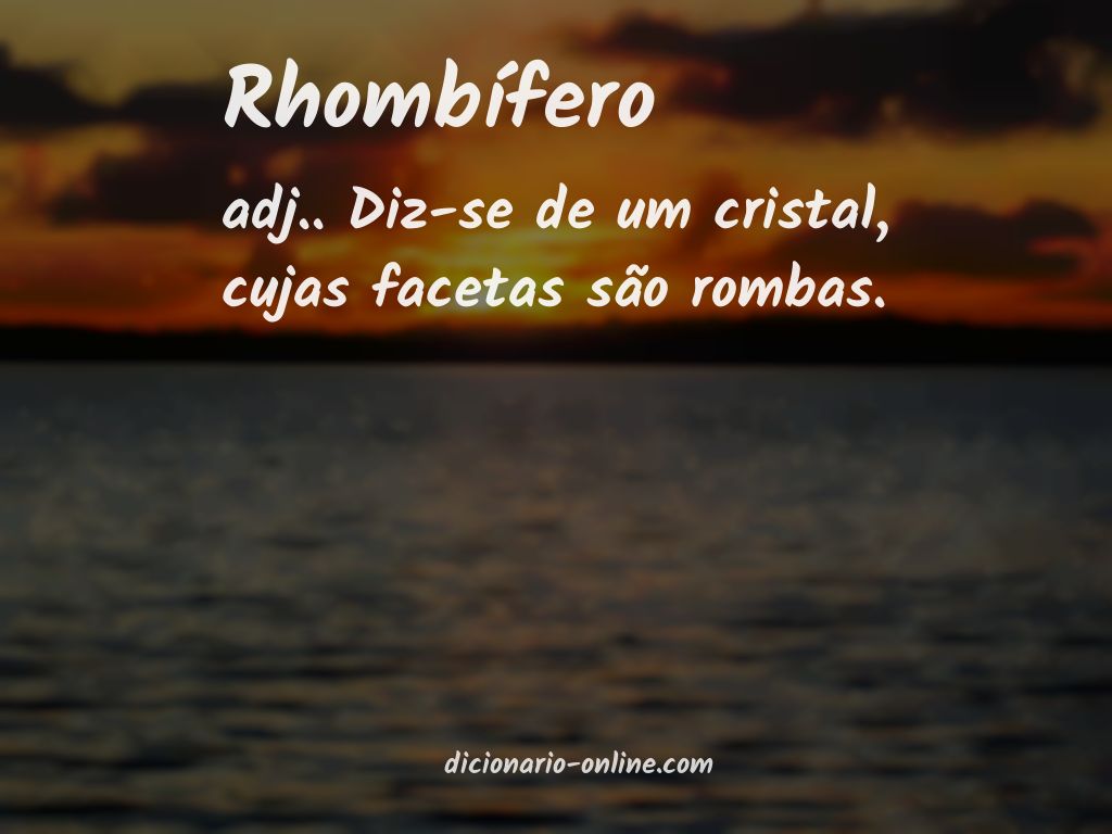 Significado de rhombífero