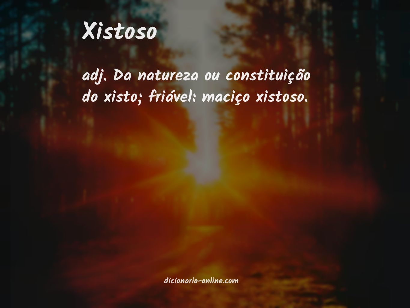 Significado de xistoso