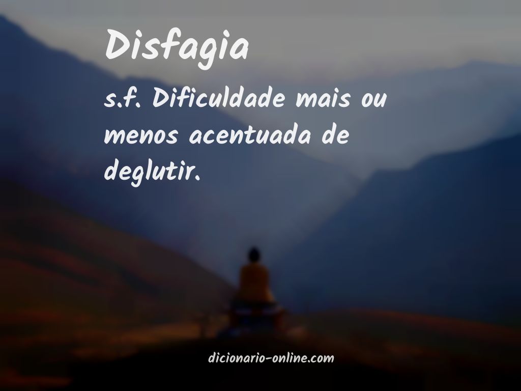 Significado de disfagia