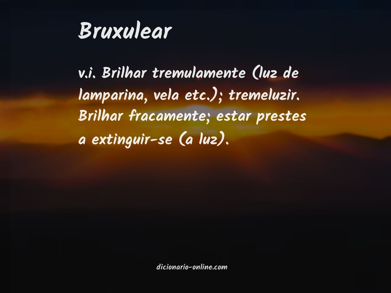 Significado de bruxulear