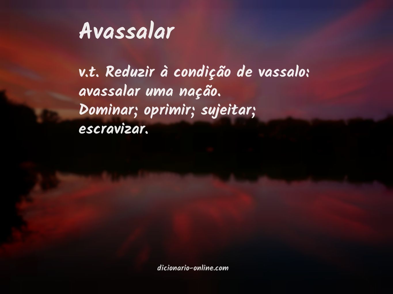 Significado de avassalar