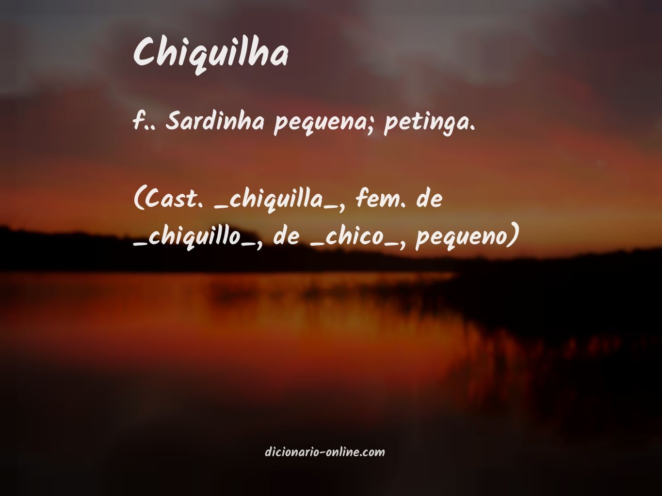 Significado de chiquilha