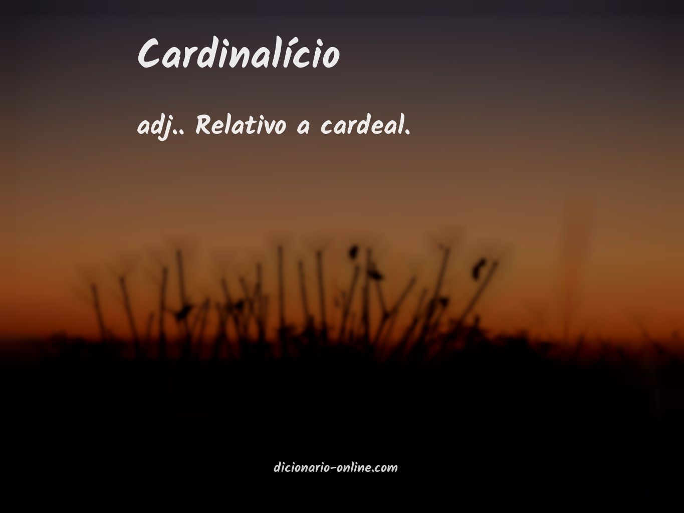 Significado de cardinalício