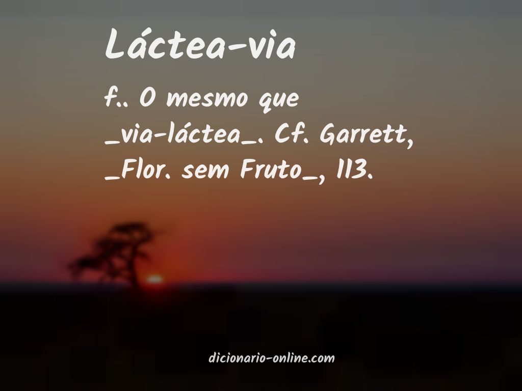 Significado de láctea-via