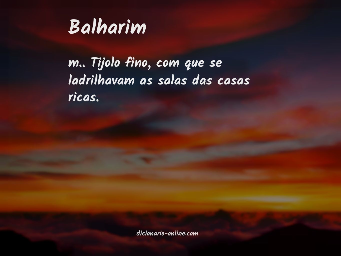 Significado de balharim