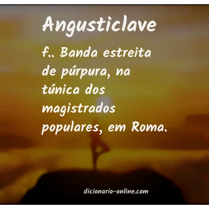 Significado de angusticlave