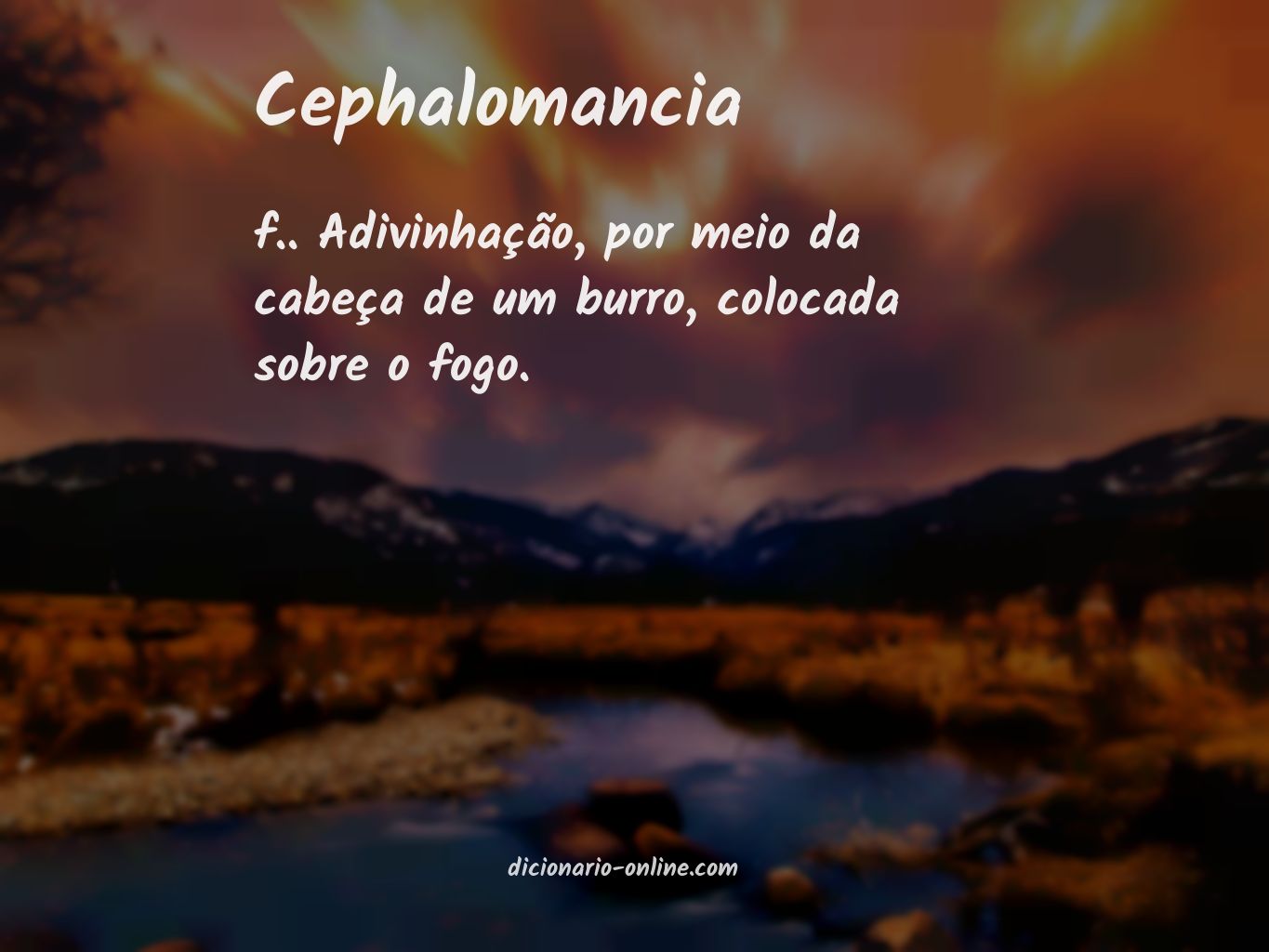 Significado de cephalomancia