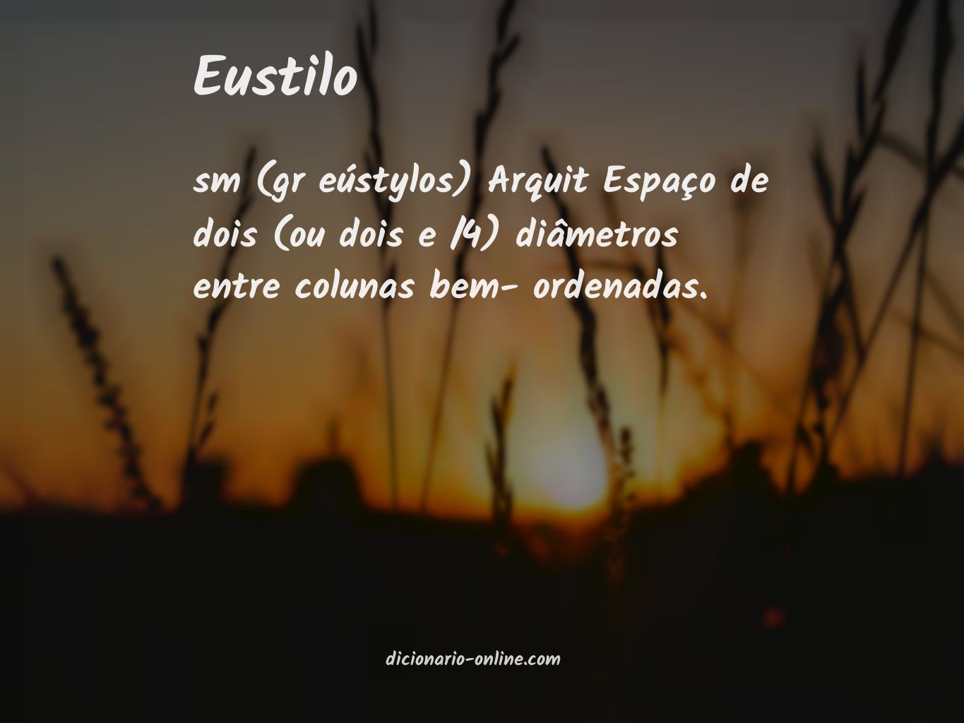 Significado de eustilo