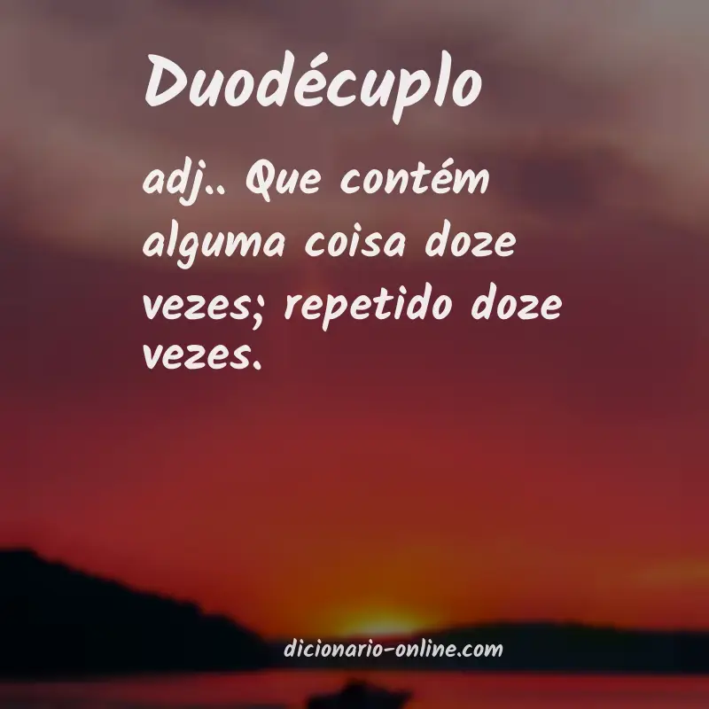 Significado de duodécuplo