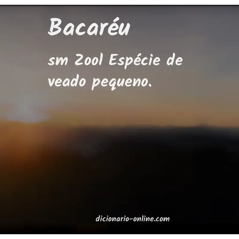 Significado de bacaréu