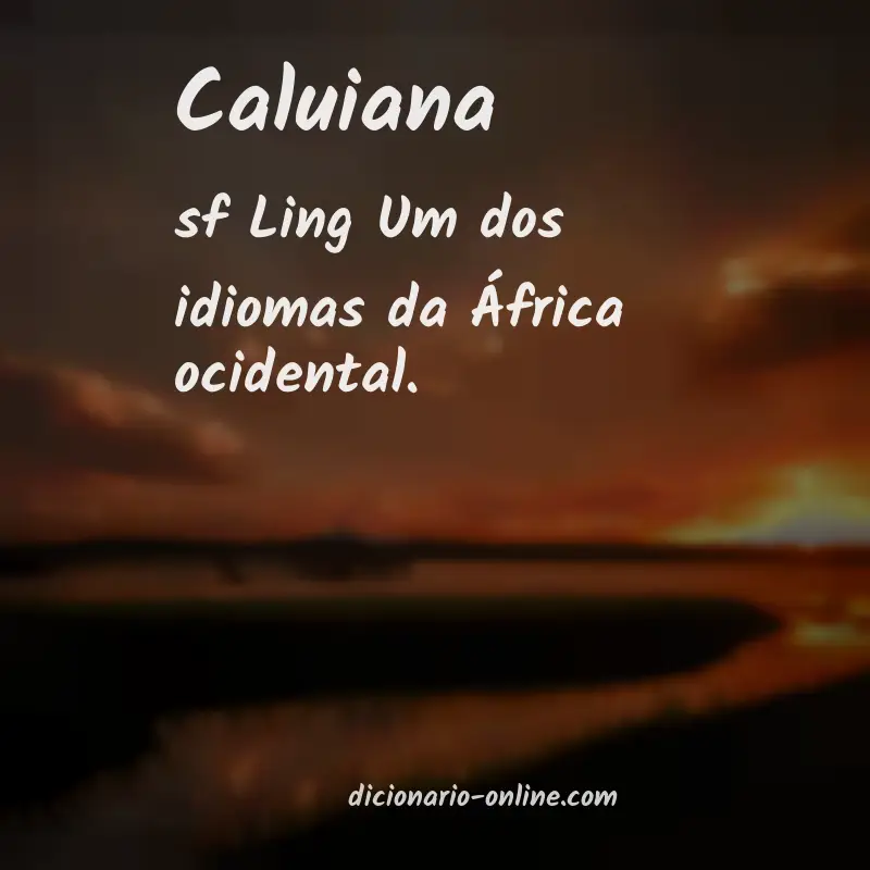 Significado de caluiana
