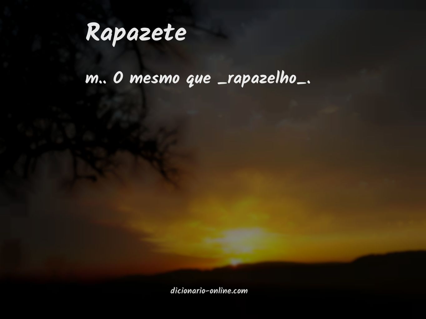 Significado de rapazete