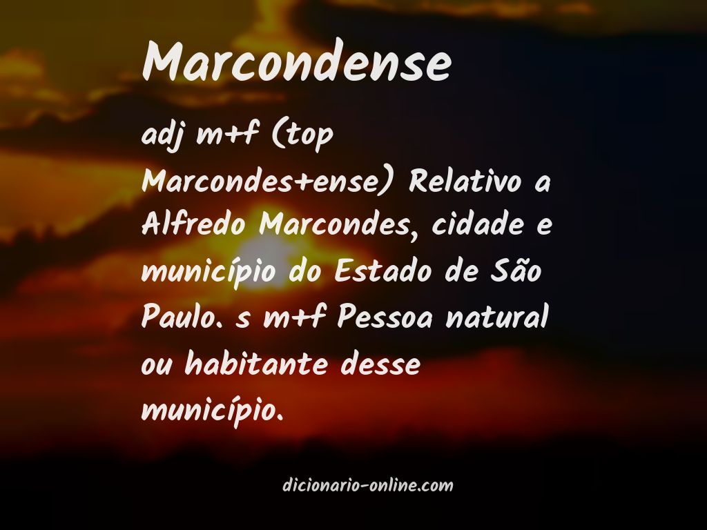 Significado de marcondense