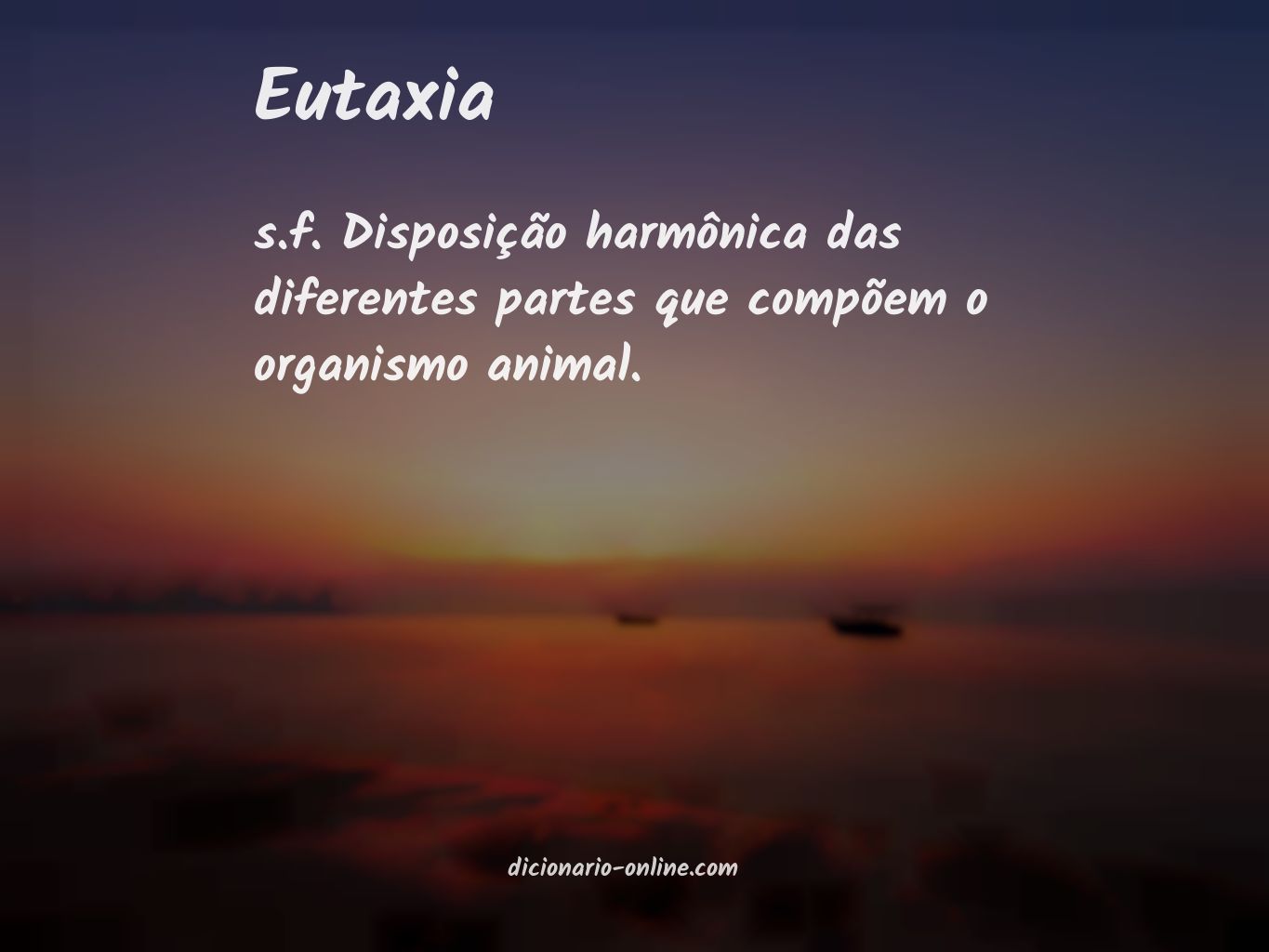 Significado de eutaxia