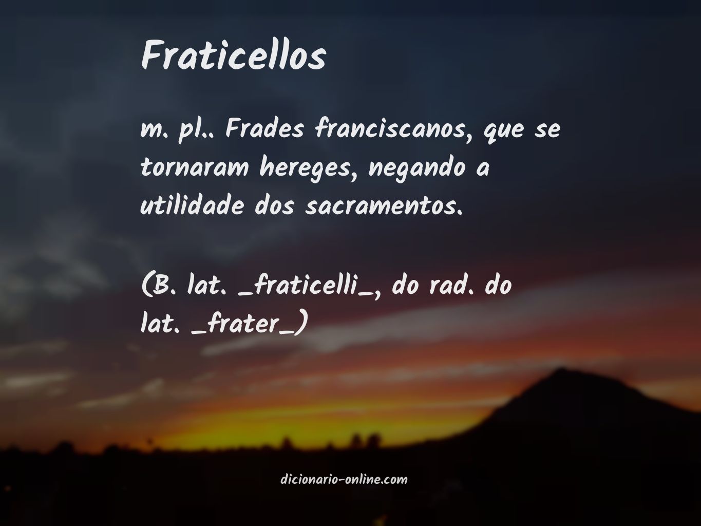 Significado de fraticellos