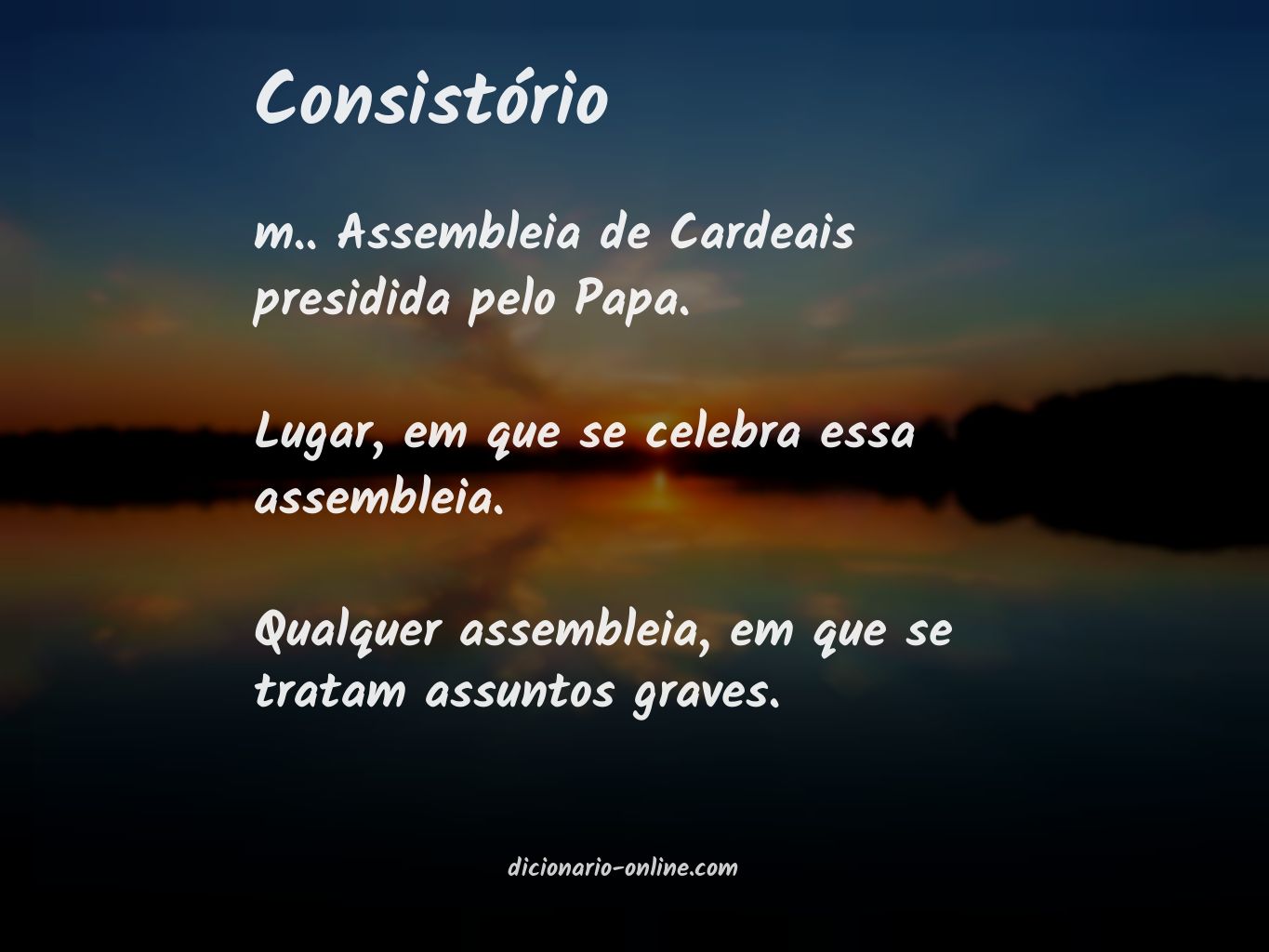 Significado de consistório