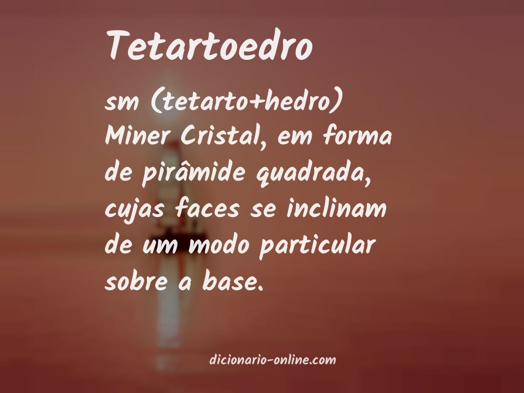 Significado de tetartoedro