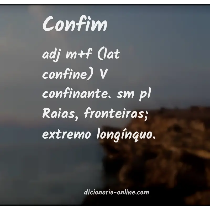 Significado de confim