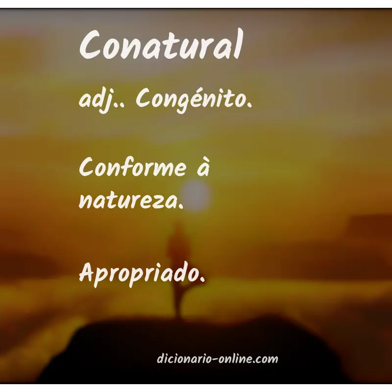 Significado de conatural