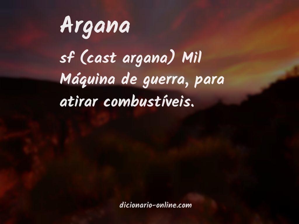 Significado de argana