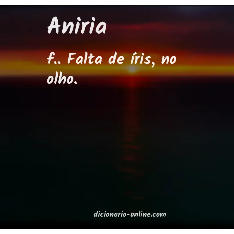 Significado de aniria