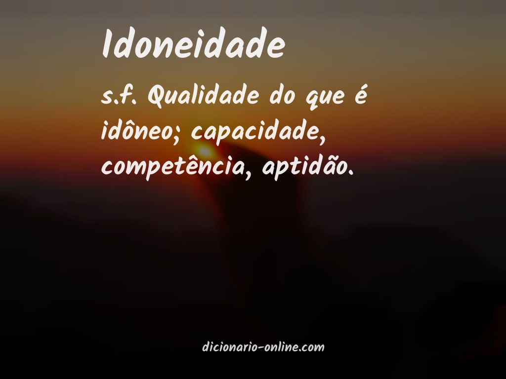 Significado de idoneidade