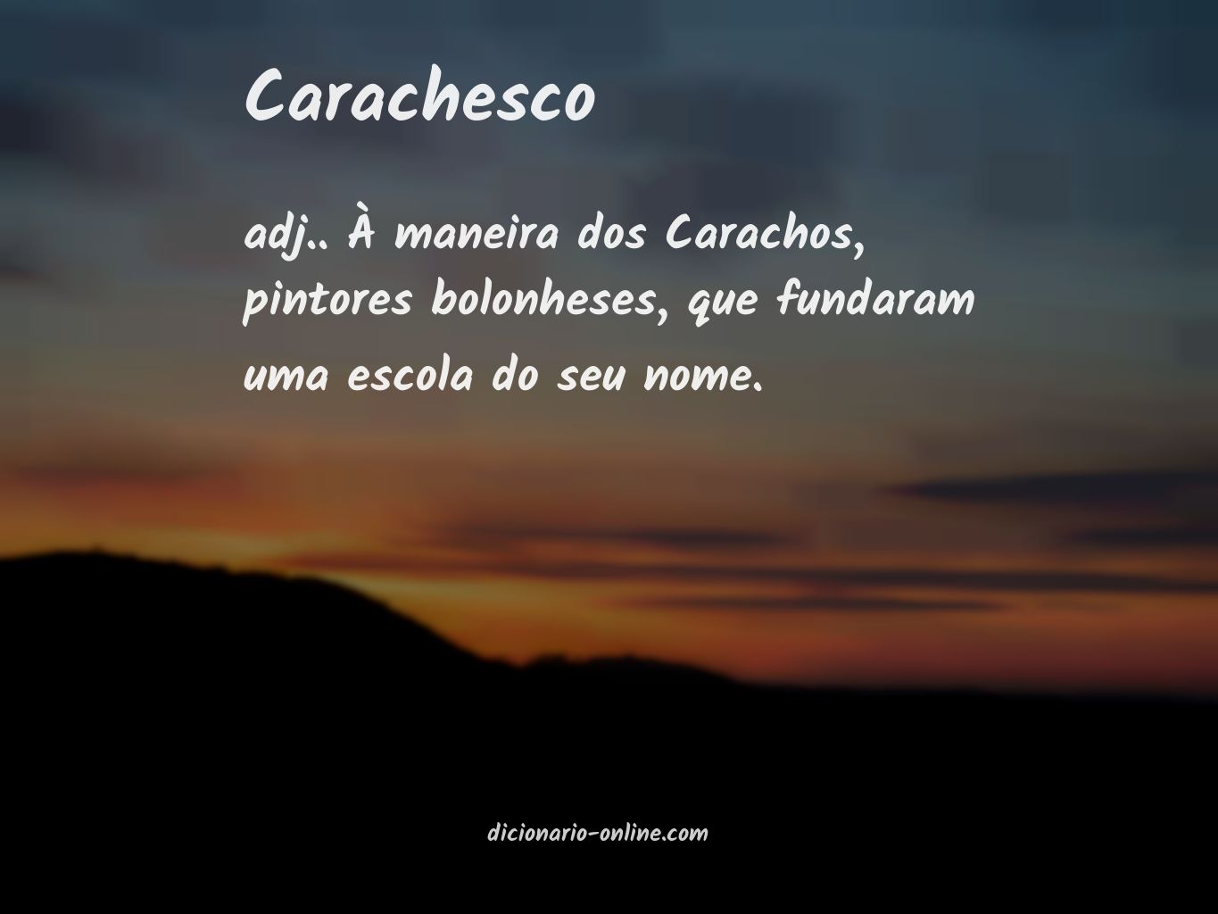 Significado de carachesco