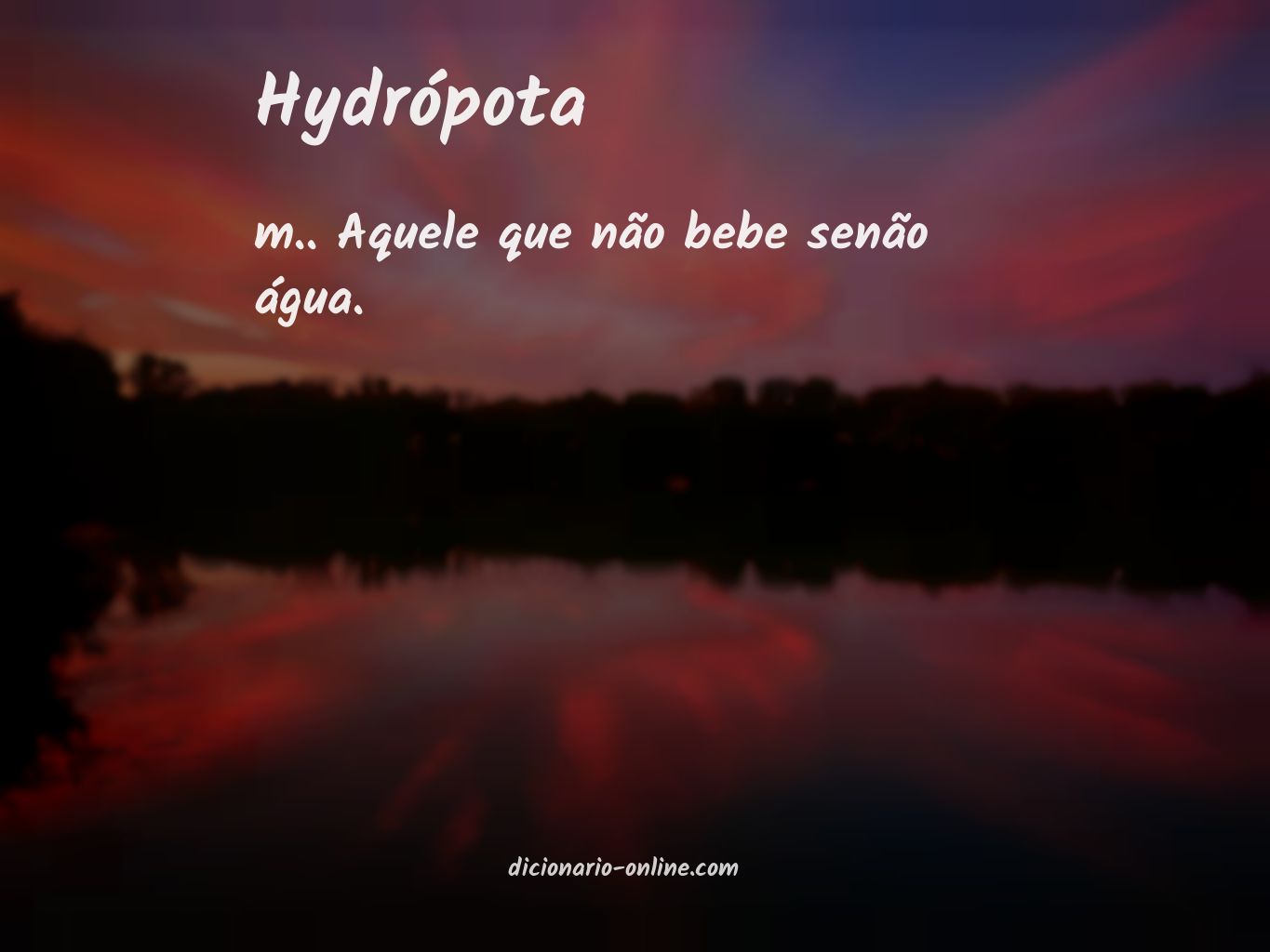 Significado de hydrópota