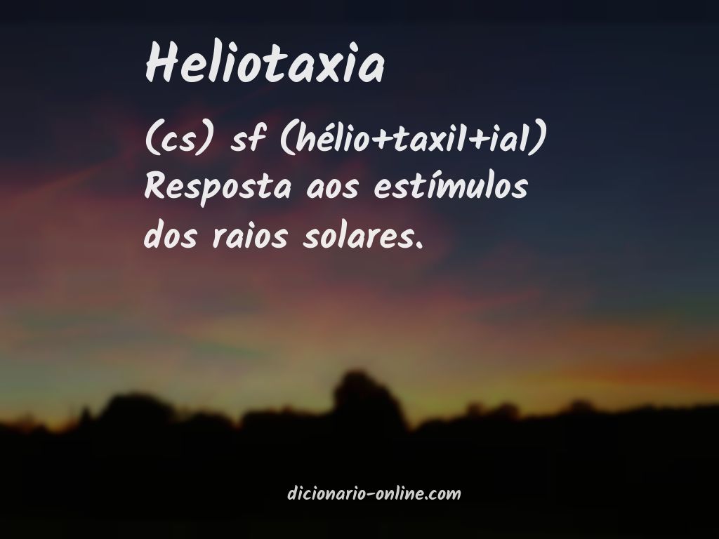 Significado de heliotaxia