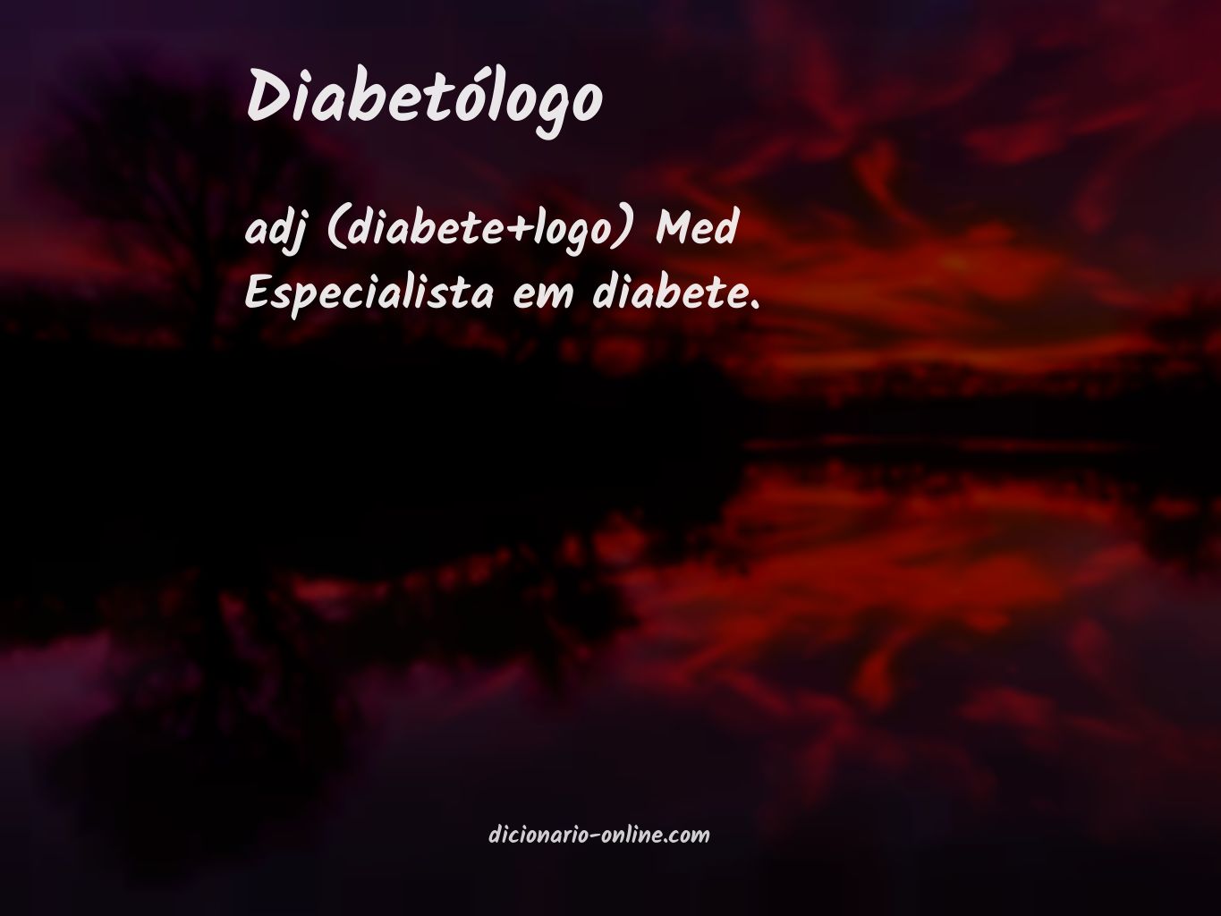 Significado de diabetólogo