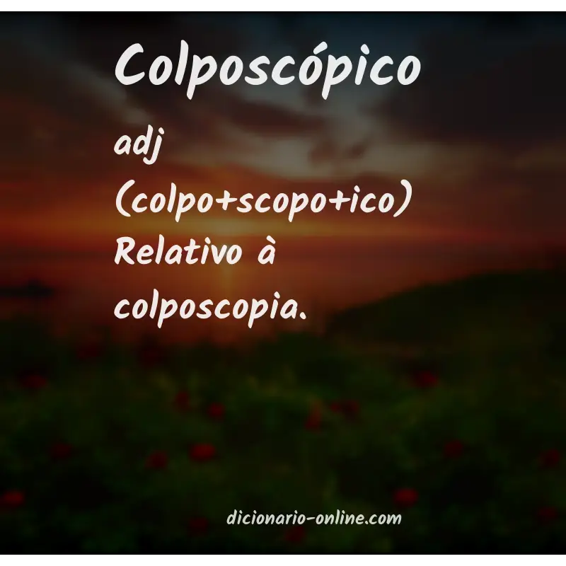 Significado de colposcópico