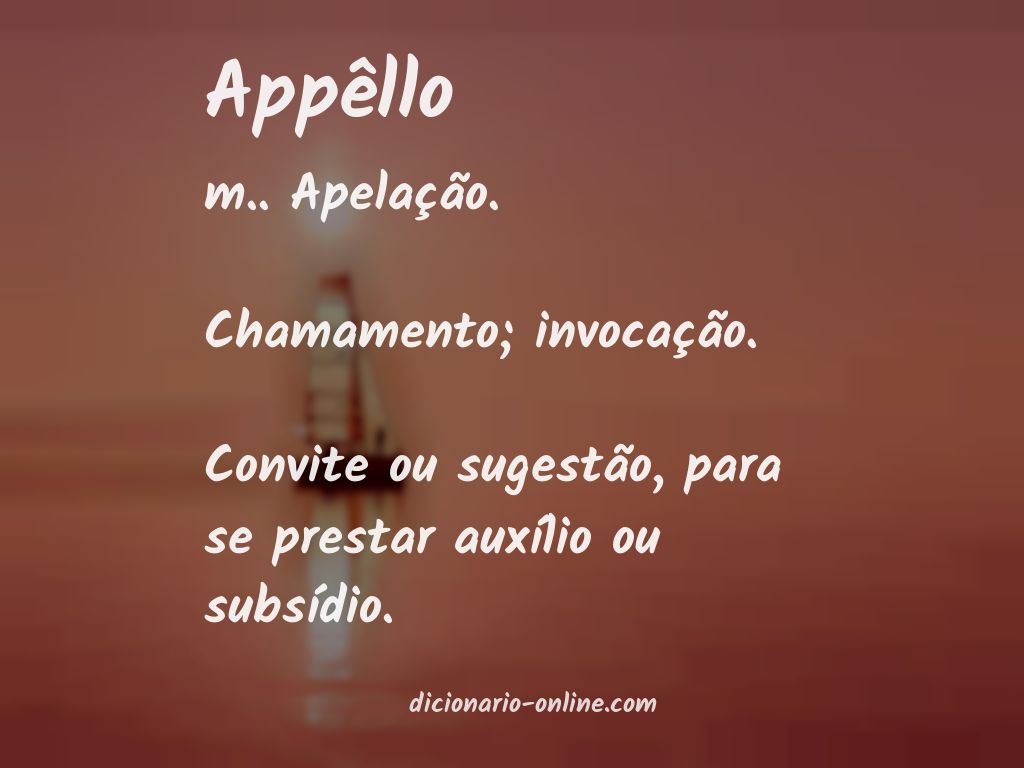 Significado de appêllo