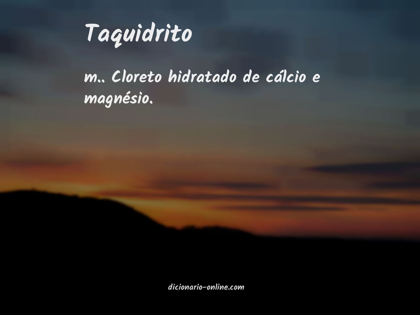 Significado de taquidrito