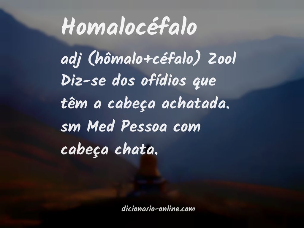 Significado de homalocéfalo