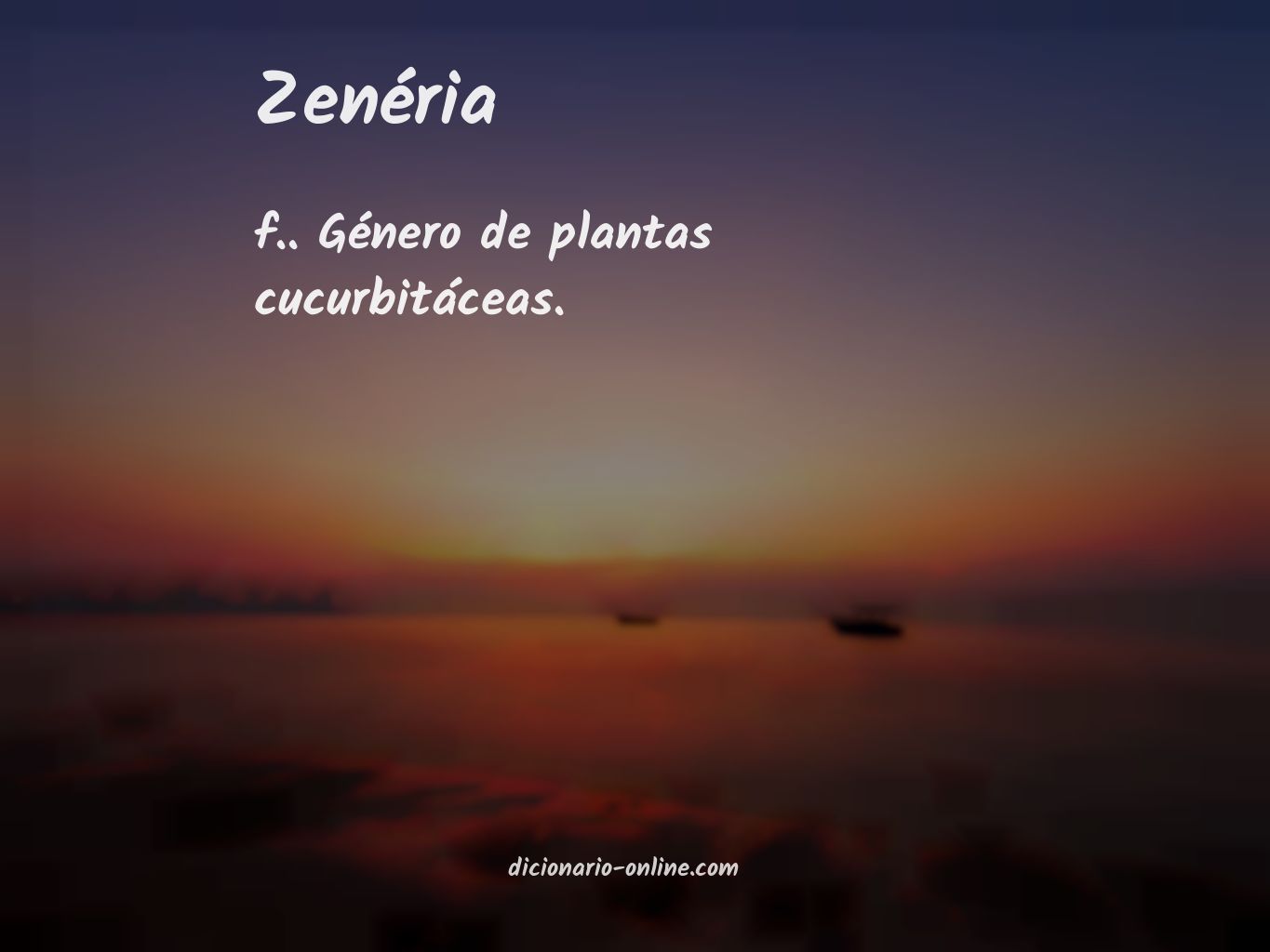 Significado de zenéria