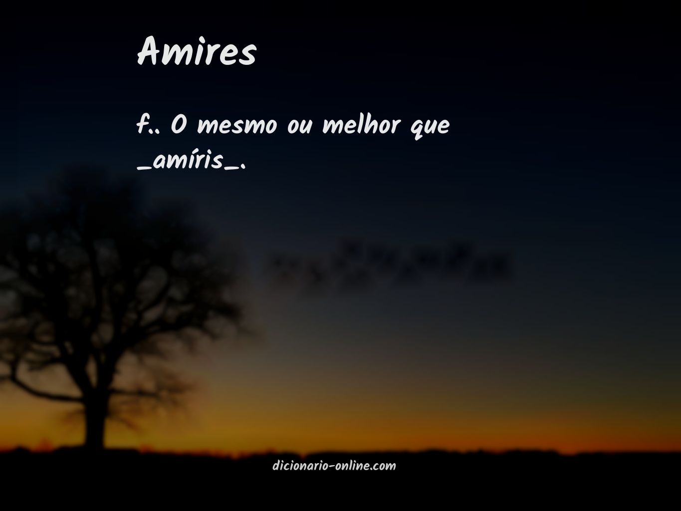 Significado de amires