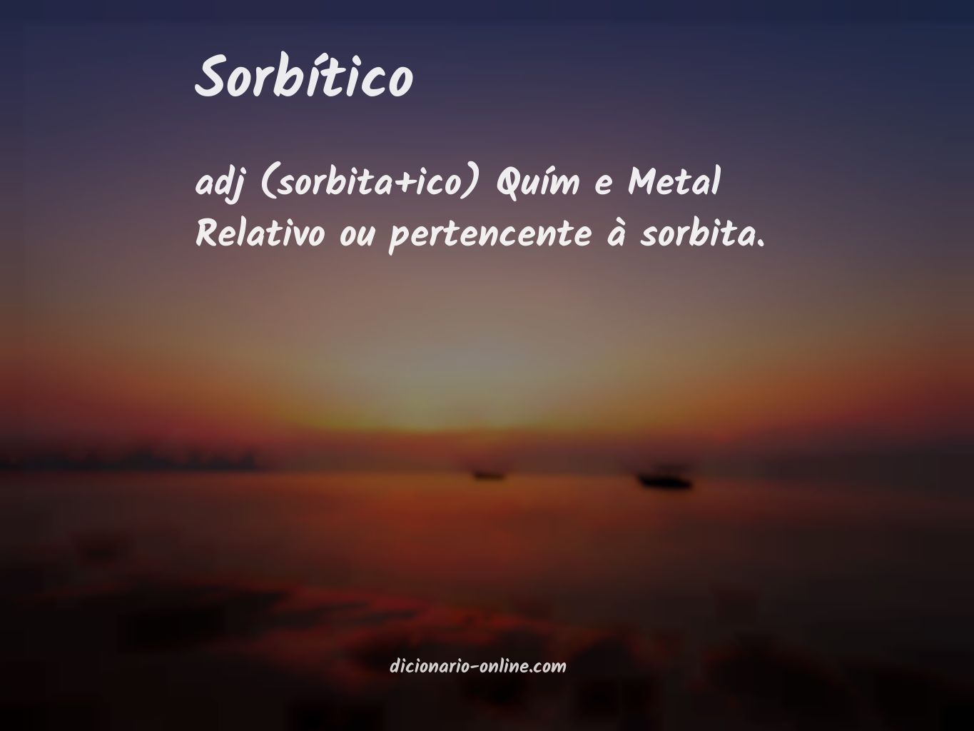 Significado de sorbítico