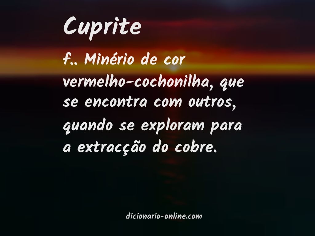 Significado de cuprite