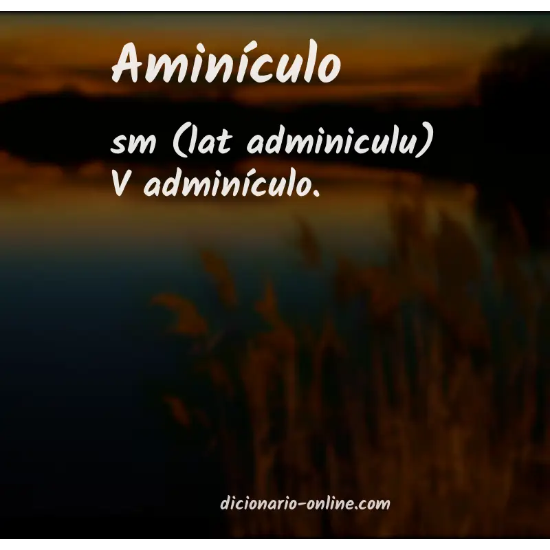 Significado de aminículo
