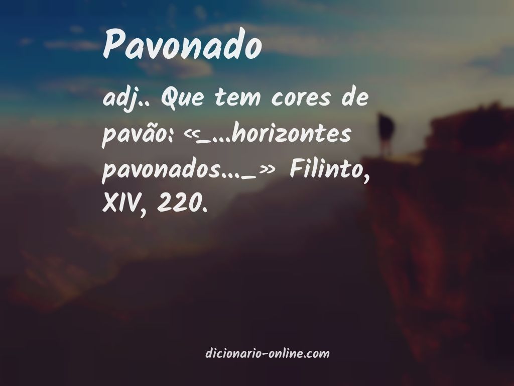 Significado de pavonado