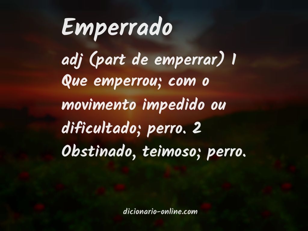 Significado de emperrado