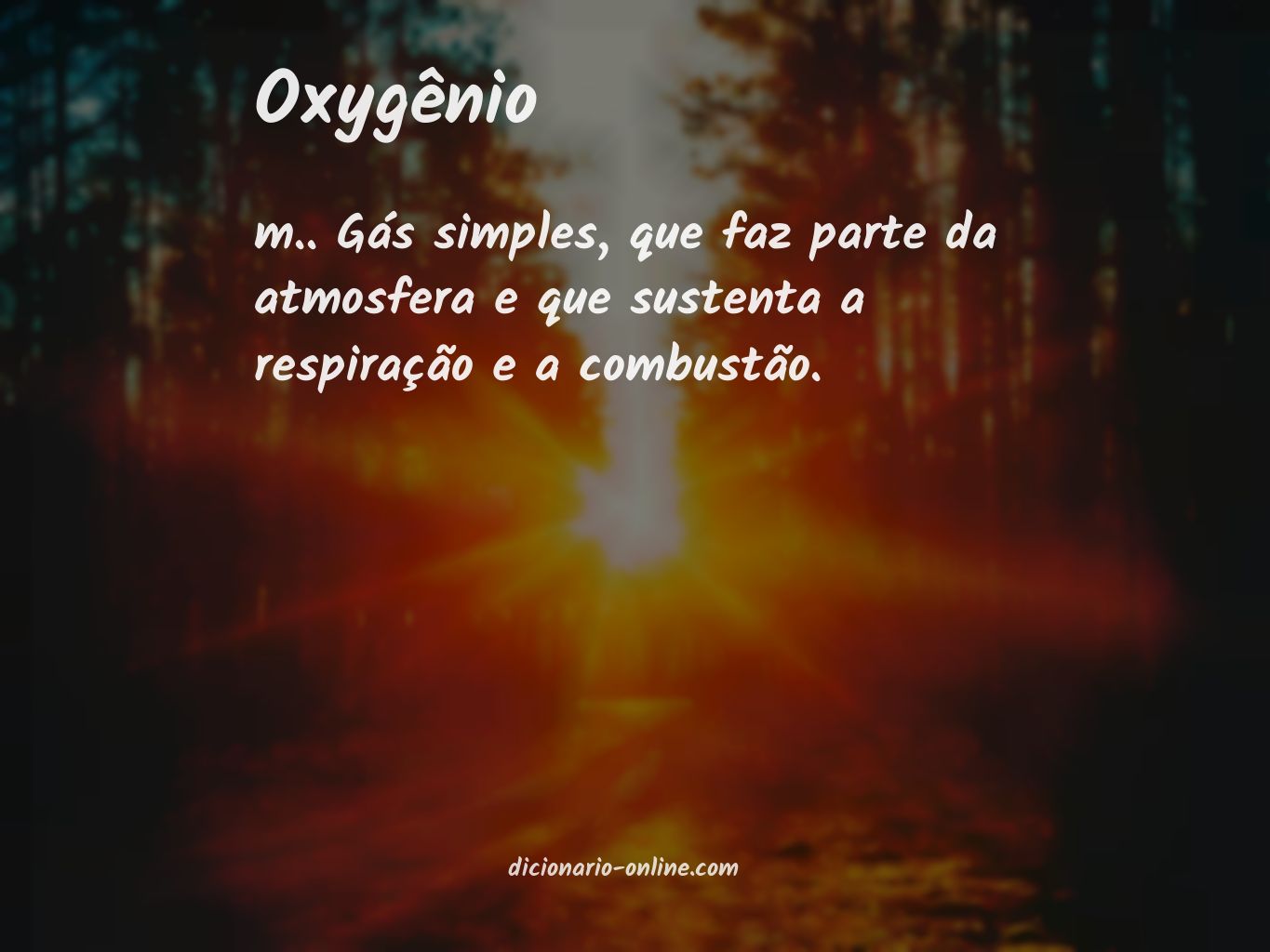 Significado de oxygênio