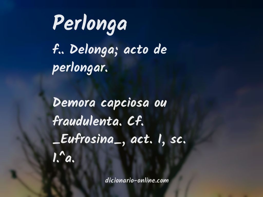 Significado de perlonga